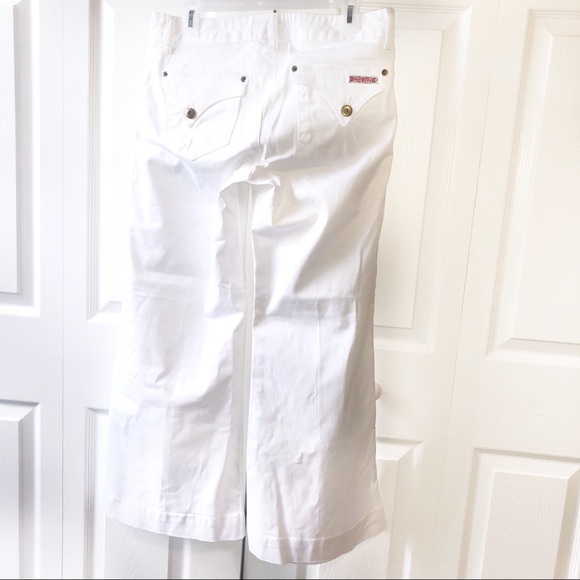 Wide Leg Flared White Pants - Picture 3 of 7